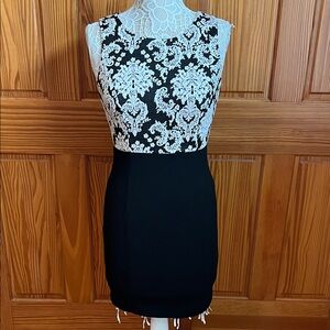 Marineblu Form Fitting Colorblock Dress